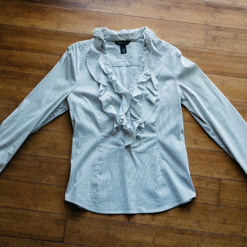 WHBM pinstripe dress shirt